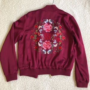 NWOT Nasty Gal Flower Trip Bomber Jacket